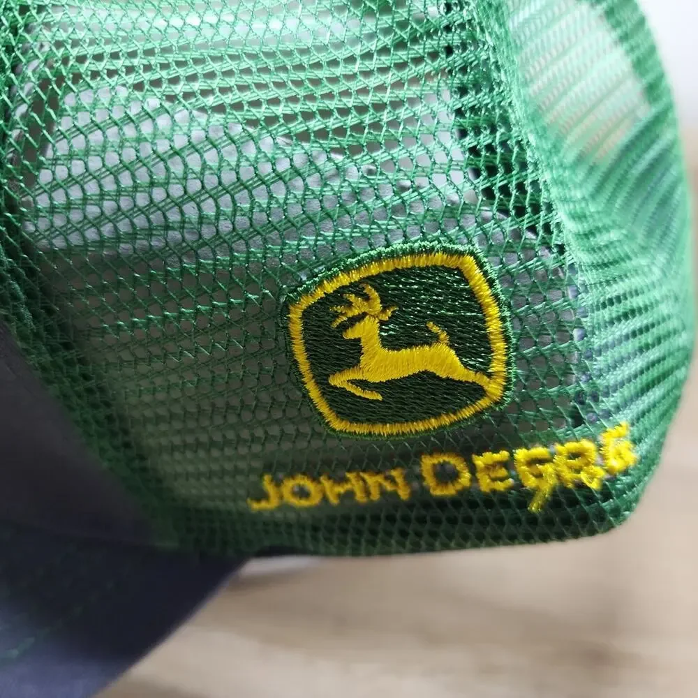 John Deere Power Pac Trucker Hat Men's OS Adjustable Gray Green New See Pictures